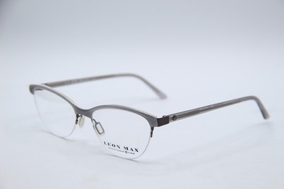 NEW LEON MAX MAXSTUDIO 4033 ZYLOWARE 071 WHITE GRAY AUTHENTIC EYEGLASSES 52-17