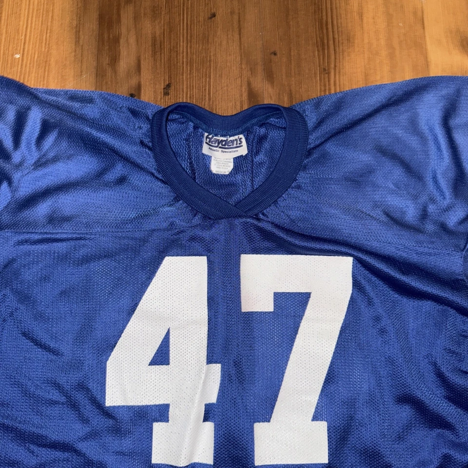 Camiseta de fútbol americano vintage de secundaria #47 años 80 70 talla mediana hecha en EE. UU. Foto 3 de 4