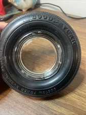 VINTAGE GOODYEAR TIRE ASHTRAY - 6" DIAMETER - DEPENDABLE RUBBER MACHINERY CO.