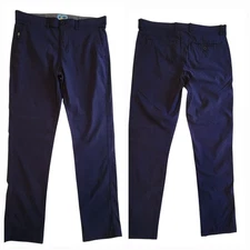 Copper & Oak Men's Performance Pants sz 32X32 Navy Blue, Straight Leg