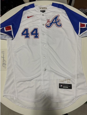 Authentic City Connect Hank  Aaron #44 Atlanta Braves On Field Jersey