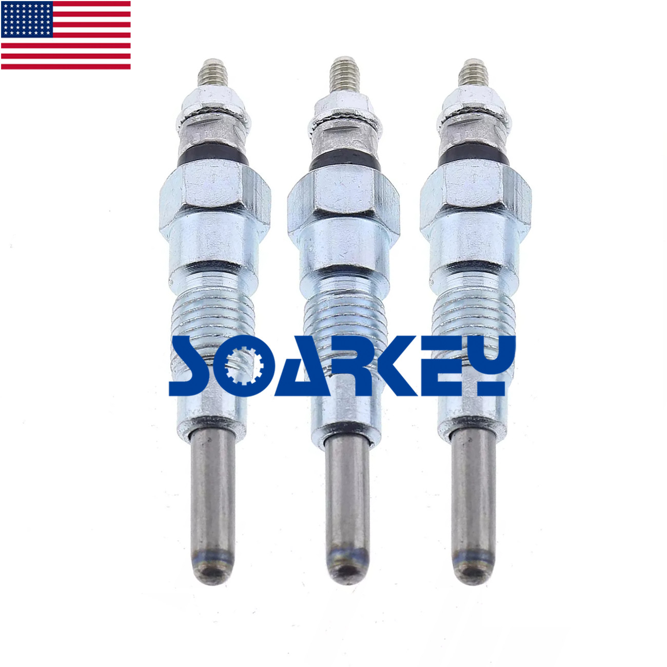 New 3 pcs Glow Plug 15261-65510 for Kubota 15261-65513 15521-65510 15521-65512