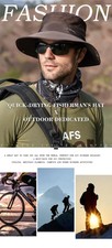 Wide Brim Sun Hat UV Protection Bucket Cap For Hiking Camping Fishing Safari Men