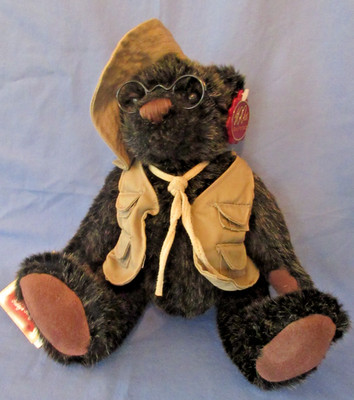 Vintage Dan Dee 2001 Teddy Roosevelt 100th Anniversary Dark Brown Bear Plush NWT