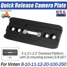 Quick Release Camera Plate For Vinten 8-10-11-12-20-100-250 5 1/2 x 2.3"Platform