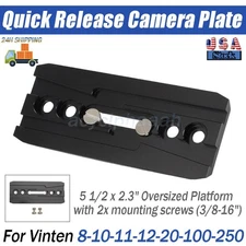 Quick Release Camera Plate For Vinten 8-10-11-12-20-100-250 5 1/2 x 2.3"Platform