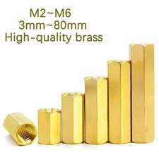 Female to Female M2-M6 Brass Hex Pillar Standoff Spacer Thread Studs Support PCB