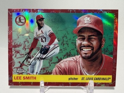 2025 Topps Chrome Platinum Lee Smith /5 Red Toile Refractor Bookend HOF Cardinal