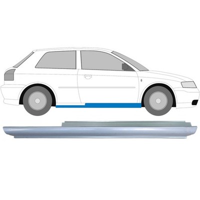 Für Audi A3 8L 1996-2003 3 Tür Schweller Reparaturblech / Rechts