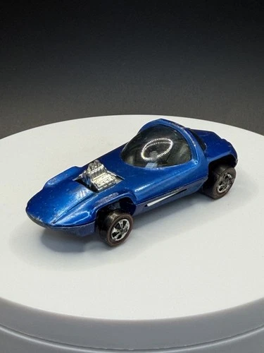 Vintage Hot Wheels Redline Silhouette Blue Dark Interior US Base - Very Good