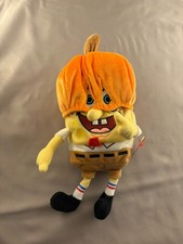Beanie Babies SpongeBob Pumpkin Mask Plush Vintage 2004