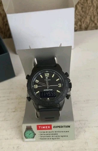 Timex Expedition Pioneer Chronograph Quartz Analog-Digital Black Dial Men's