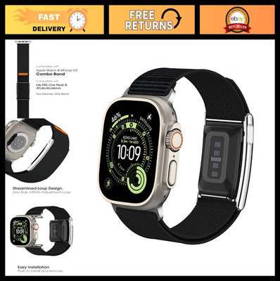 Adjustable Nylon Sport Band for Whoop 5.0 & Apple Watch 44/45/46/49mm - Fitness