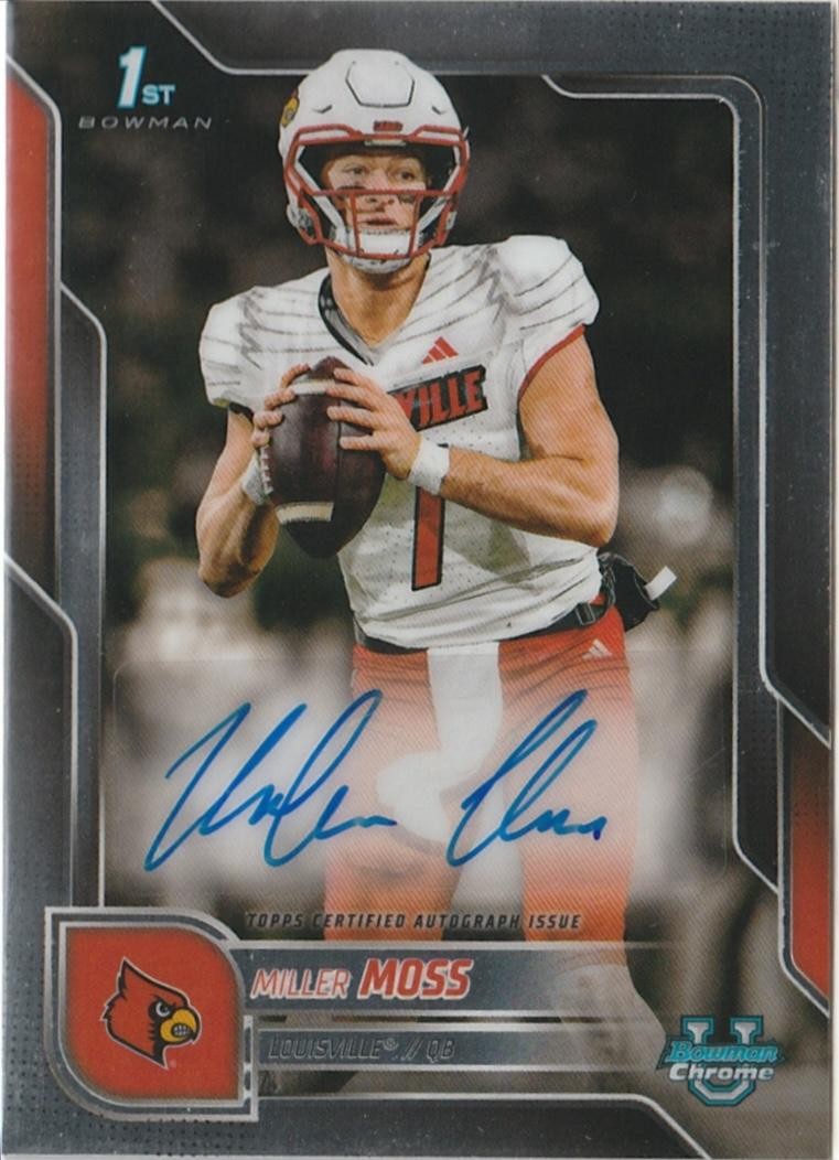 Miller Moss 2025 Bowman University Chrome 1st Auto #BCA-MMO Football