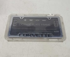 New Oem Genuine Gm Corvette License Plate Frame 193303829 Chrome Black Letter
