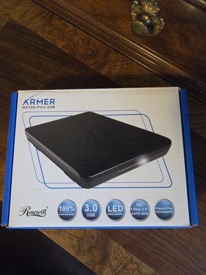 Rosewill RX100-PU3-25B - Armer External 2.5'' Hard Drive Enclosure  USB 3.0, SATA