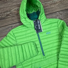 Stio Men Pinion Down Pullover 800 FP Hooded Jacket Green Tender Shoot MEDIUM NWT