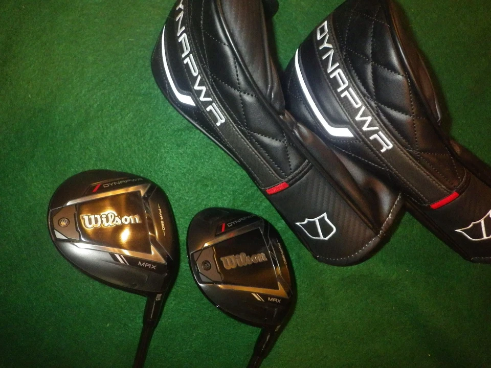Wilson Dynapower Max par 3W + 5W R Flex UST 60g diestro usado con cubiertas de cabeza BONITO Foto 4 de 4