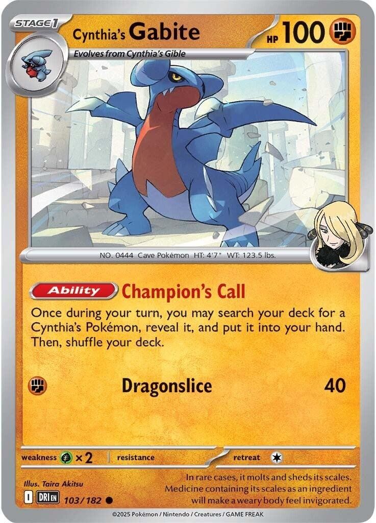 Cynthia's Gabite [DRI - 103/182]