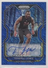 2020 Panini Prizm Rookie Blue Shimmer 21/25 Terrell Lewis #378 Auto ow1