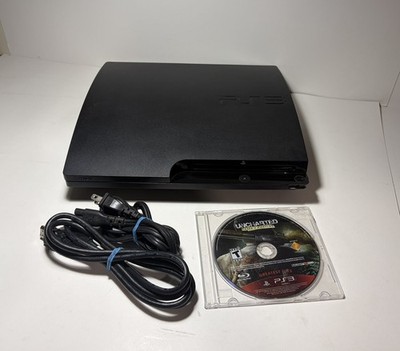Sony Playstation 3 PS3 Slim CECH-3001A 160GB Console Tested Working - Cables