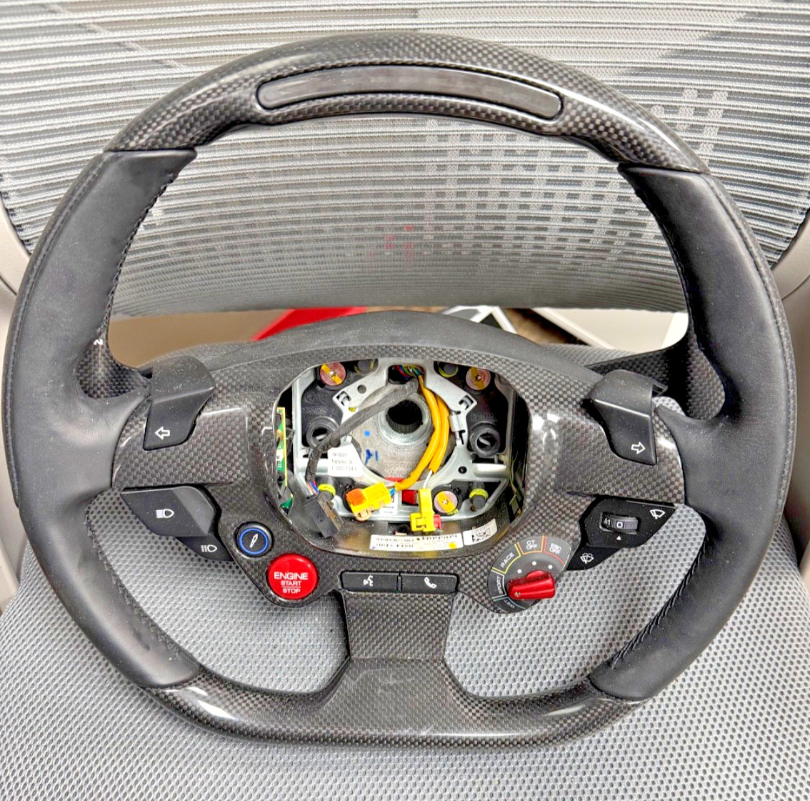 Ferrari OEM F8 Steering Wheel Upper and Lower Carbon Fiber W LED's 860622