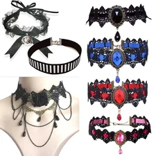 Choker Jewelry Necklace Fashion Gothic Adjustable Punk Victorian Sexy