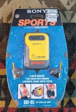 NEW Sony Sports Walkman SRF-85 AM/FM Radio Headphones Vintage Yellow NEW Sealed