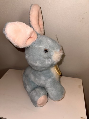 Vintage Gerber Precious Plush Teddy Bear Blue Bunny Rabbit VTG Pink White Plushy - Picture 4 of 8