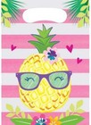 PIneapple 'N Friends Tropical Beach Summer Luau Party Favor Sacks Loot Bags