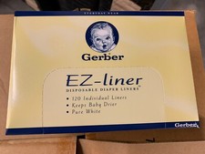 Gerber EZ Diaper Liner Pack of 120 New SEALED