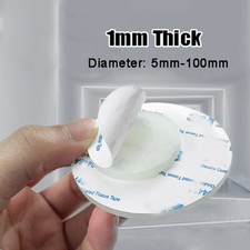 1mm Thick Silicone Solid Discs Self Adhesive Round Pad Seal Gaskets Φ 5mm-100mm