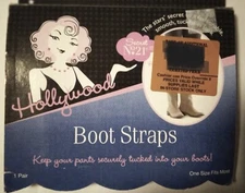 New Hollywood Secret 21 Boot-Straps 1 pair Black Accessories Women One size