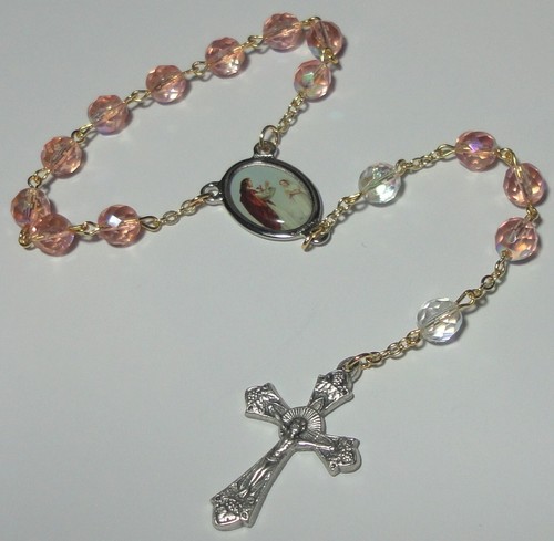 Girl's First Holy Communion Single Decade Rosary Gift Set Handmade in the USA