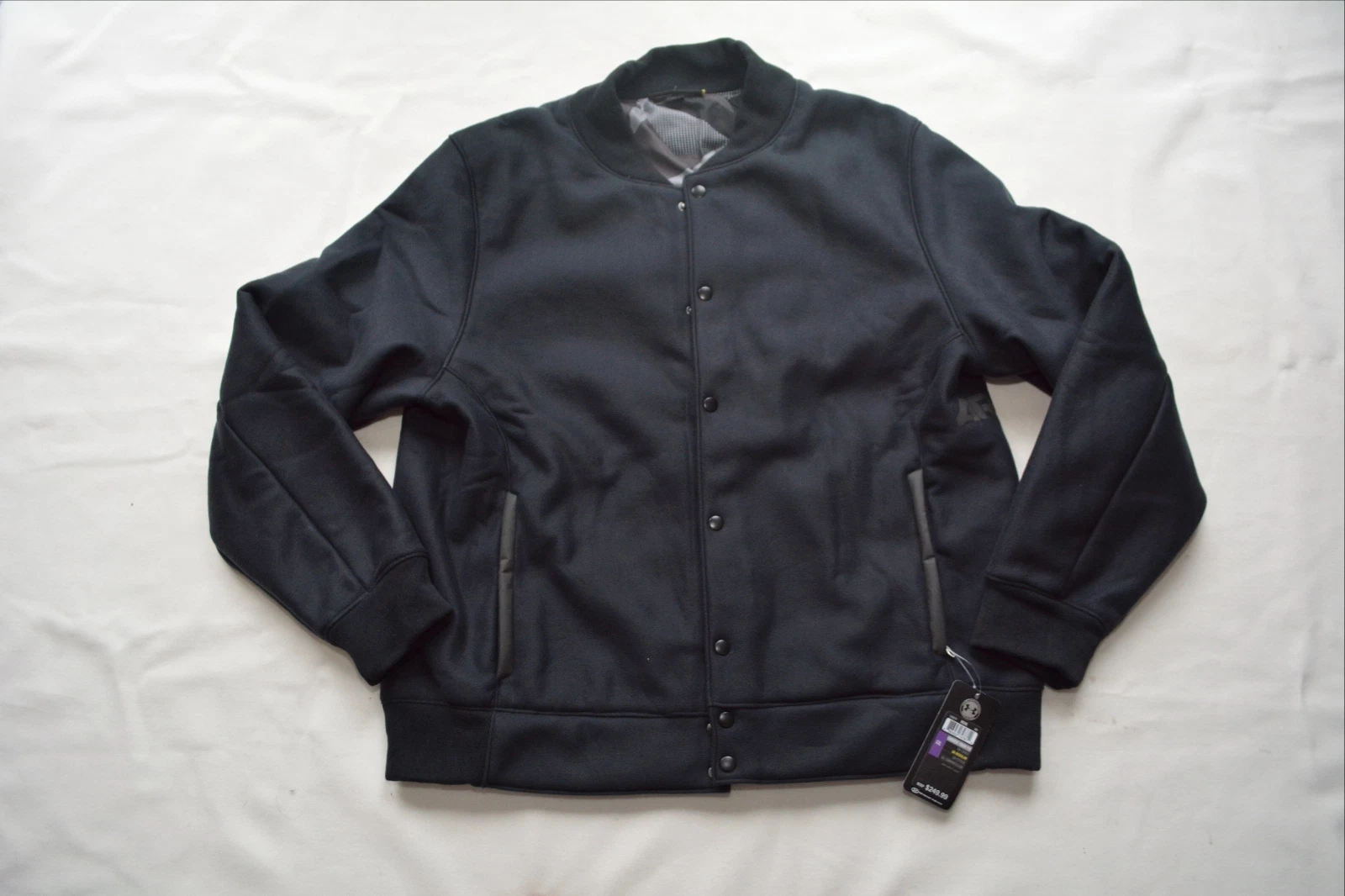 NEW $250 UNDER ARMOUR COLDGEAR ARMD VARSITY WINTER JACKET SNAP UP INSULATED COAT
