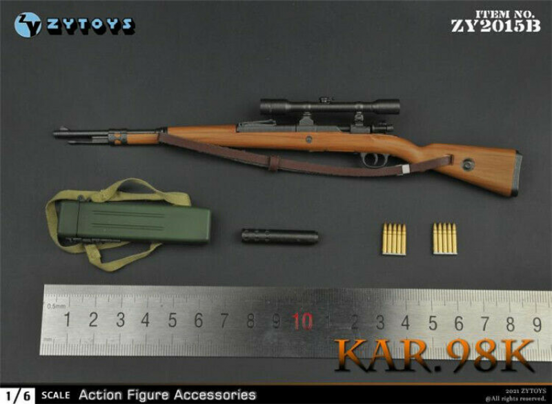 ZYTOYS 1/6 ZY2015B 98K Sniper Rifle 22cm Gun Weapon Model For 12