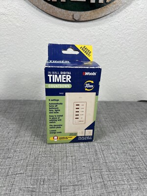 Bathroom Fan/Light Auto Turn Off Digital Timer, 60-30-20-10 Min. Countdown