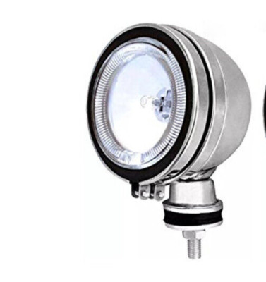 1x4'' WEISS Chrom Halogen Auto Strahler Nebelscheinwerfer Nebelscheinwerfer