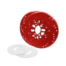 4PCS Red Aluminium Car Wheel Brake Disc Cover Decorative Rotor Cross Drilled