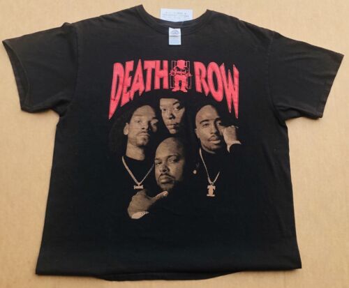 DEATH ROW SNOOP DOGG DR.DRE 2PAC SUGE KNIGHT 90s Unworn Vintage Lrg Rap T-Shirt  - Picture 1 of 2