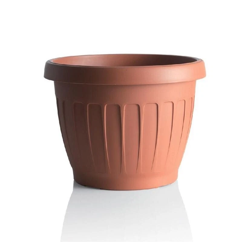 Vaso da giardino in resina marrone per esterno. Vasi amazon design in polietilene, ideale per le piante e fiori del terrazzo a prezzi convenienti