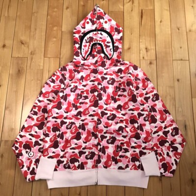 Hiroshima Store Camo BAPE separate shark full zip hoodie A Bathing