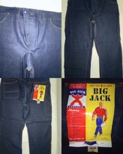 VTG 50S NEW DEADSTOCK MENS 42 X 32 BIG JACK DARK DENIM JEANS WORK PANTS