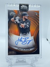 JAKE BURGER 2022 Topps Chrome Black Orange RC Rookie Auto Autograph 21/25