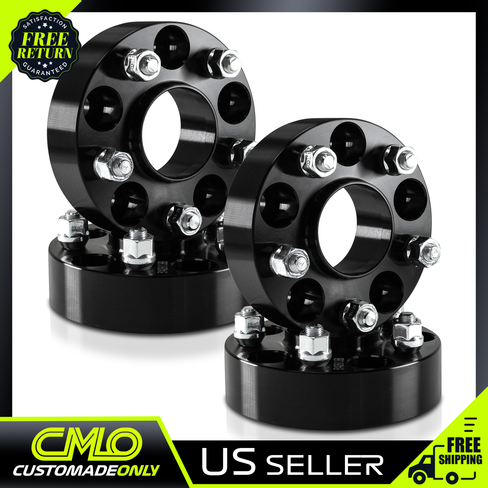4pc 1.5" Black Hubcentric Wheel Spacers 5x4.5 For 240SX 350Z 370Z G35