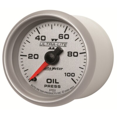 Autometer 52mm 0-100PSI Mechanical Oil Pressure Gauge Ultra-Lite II