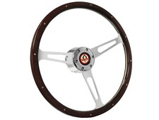 1968-78 Ford Mustang 6-bolt Espresso Wood Shelby Steering Wheel Kit Cobra Gt500