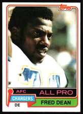 1981 Topps Fred Dean    #520 San Diego Chargers