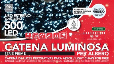 CATENA LUMINOSA 500 GOCCE LED BIANCO CALDO- 1,0 pz