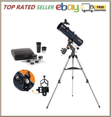 Celestron AstroMaster 130EQ Telescope - Smartphone Adapter & Eyepiece Kit